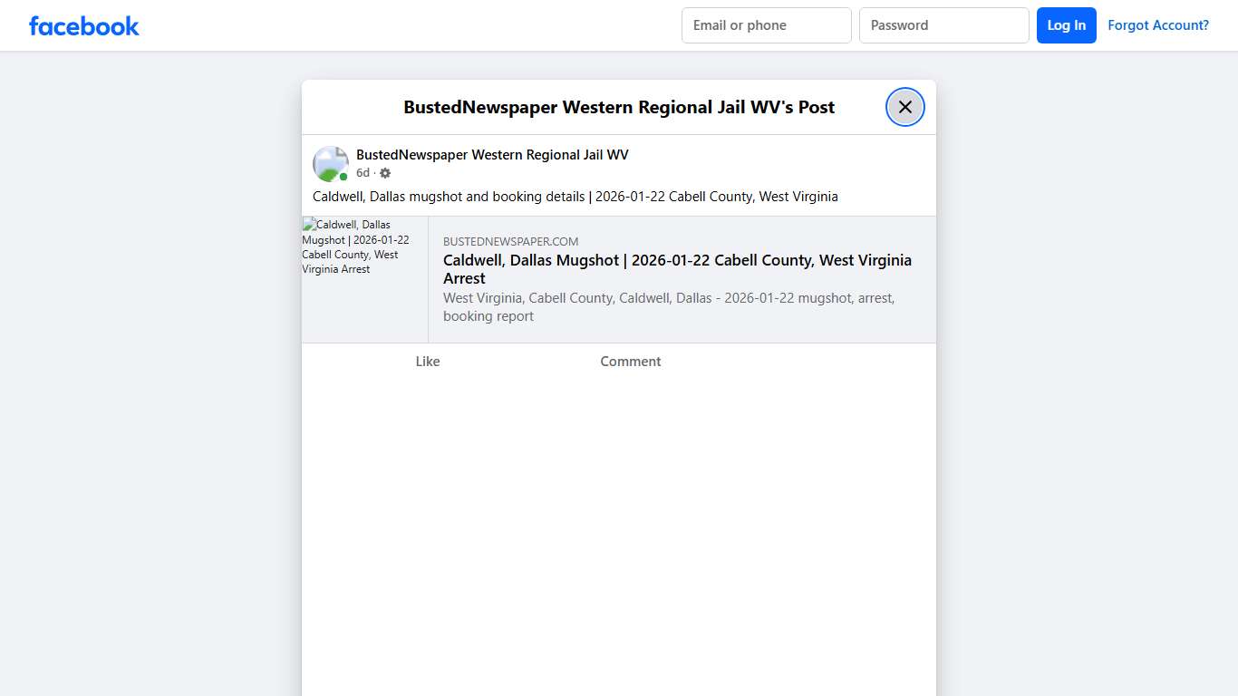 Caldwell,... - BustedNewspaper Western Regional Jail WV Facebook